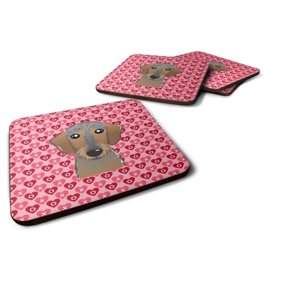 Wirehaired Dachshund Foam Coaster Set of 4