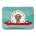 thumbnail image 1 of Wirehaired Dachshund Merry Christmas Machine Washable Memory Foam Mat, 1 of 4