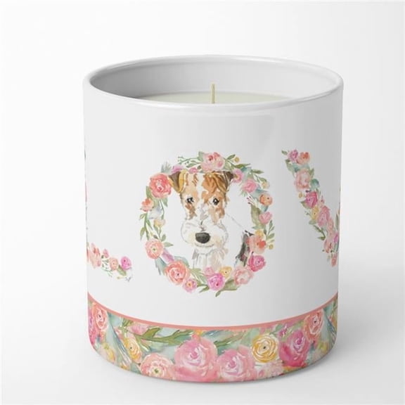 Wirehaired Fox Terrier Love 10 oz Decorative Soy Candle