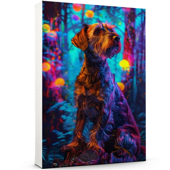 Wirehaired Pointing Griffon Dog Watercolor Art Poster - Wirehaired Pointing Griffon Dog Canvas Wall Art For Bedroom Decor - Gifts For Men - Gifts For Men