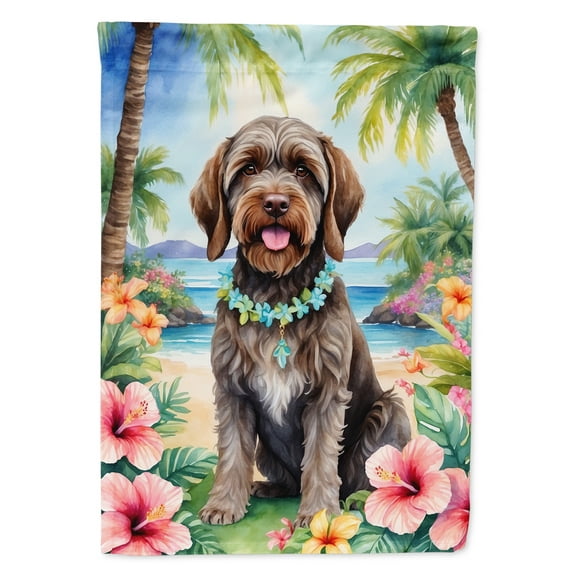 Wirehaired Pointing Griffon Luau House Flag