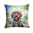 thumbnail image 1 of Wirehaired Pointing Griffon Luau Throw Pillow 18 in x 18 in, 1 of 5
