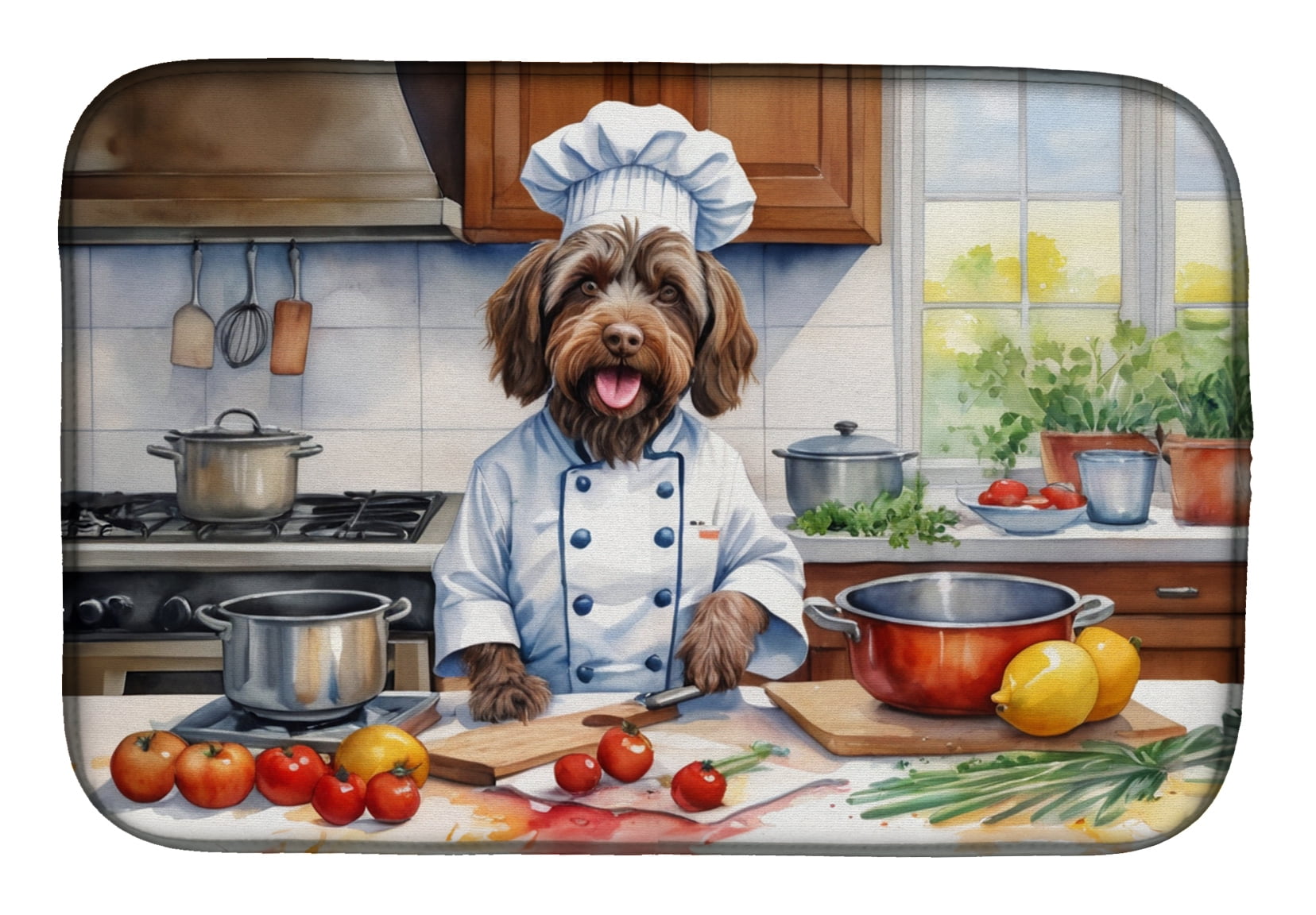 Wirehaired Pointing Griffon The Chef Dish Drying Mat