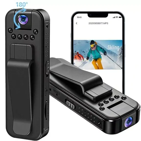 Wireless 1080P Vlog Body Camera, Wearable Body Camera With IR Night Vision And 1