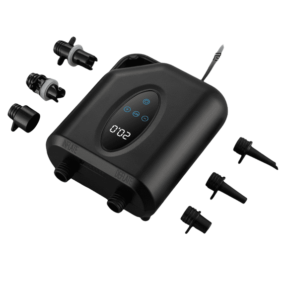 Wireless 12000mah battery SUP air pump, 20PSI electric portable paddle board air pump, lithium battery inflation, inflation and deflation, equipped with 6 inflatable nozzles, inflatable vertical paddl