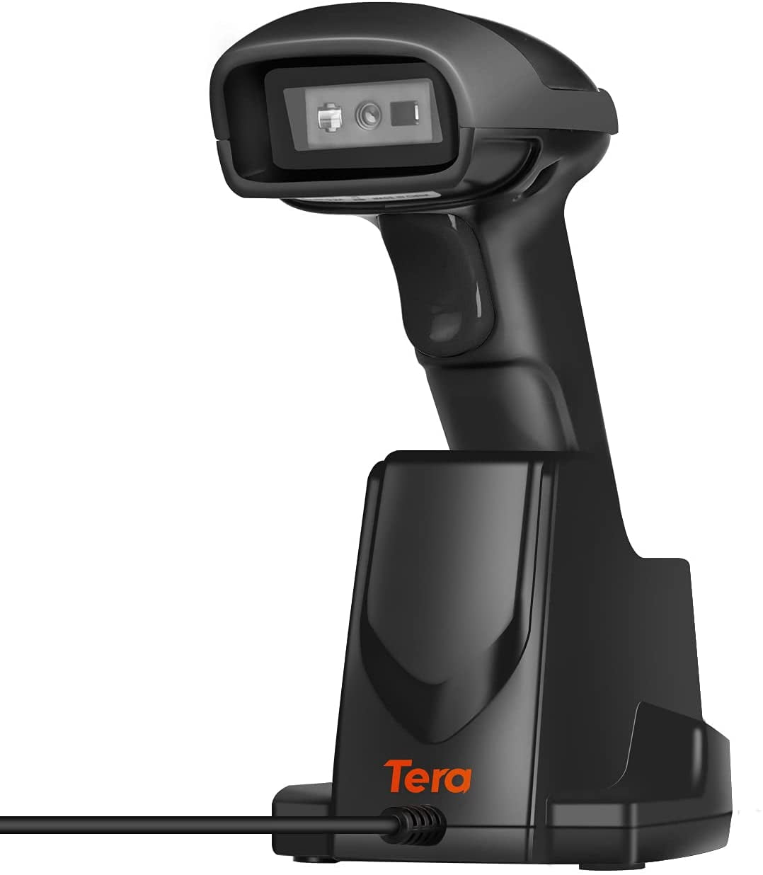 Wireless 1D 2D QR Barcode Scanner with USB Charging Base Handheld Bar Code Reader Scanner Automatic Sensing Fast Precise Scanner HW0005
