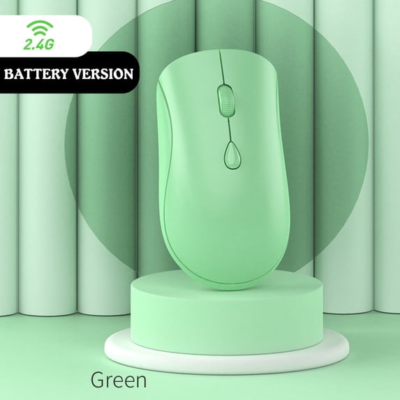 Wireless 2.4G Mouse, Silent Scroll and Click for Desktop and Laptop, Green