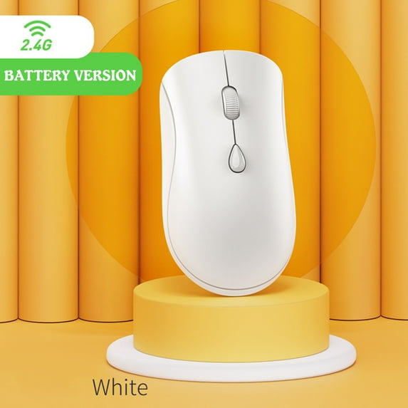 Wireless 2.4G Silent Mouse Desktop Laptop Wireless Mouse (battery Type),New Release,Vsgery,White