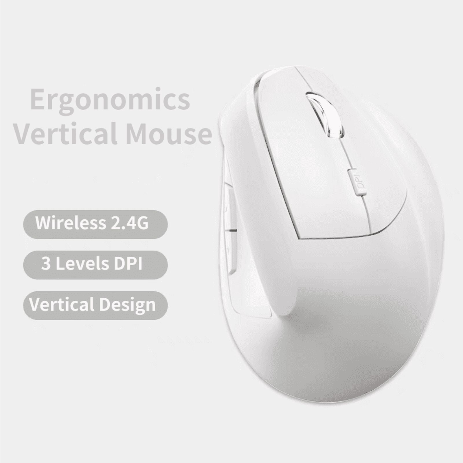 Wireless 2.4G Vertical Mouse Ergonomics Design DPI Button With Side ...