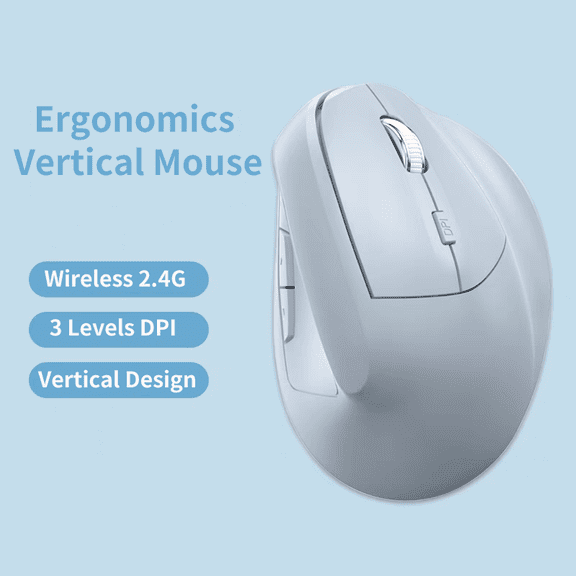 Wireless 2.4G Vertical Mouse Ergonomics Design DPI Button With Side Keys Plug And Play Office Use Mause PC Part Wide Compatible