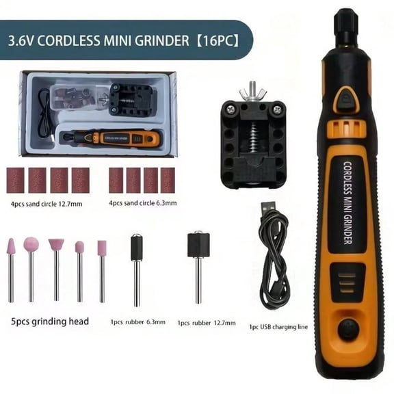 Wireless 3.7V Mini Small Electric Polisher Lithium Battery Power Polishing Machine Grinding Machine Polishing Tool Kit Home Tool Drill Polishing Rust Removal Grinding
