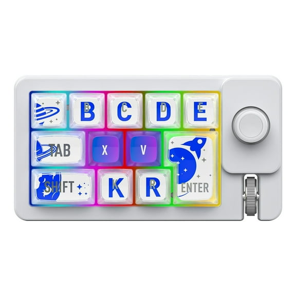 Wireless 3 Mode Color Gaming Keyboard 2.4GHz Macro Hot Swappable Key Anti Ghosting Precise Control Mini Keypad