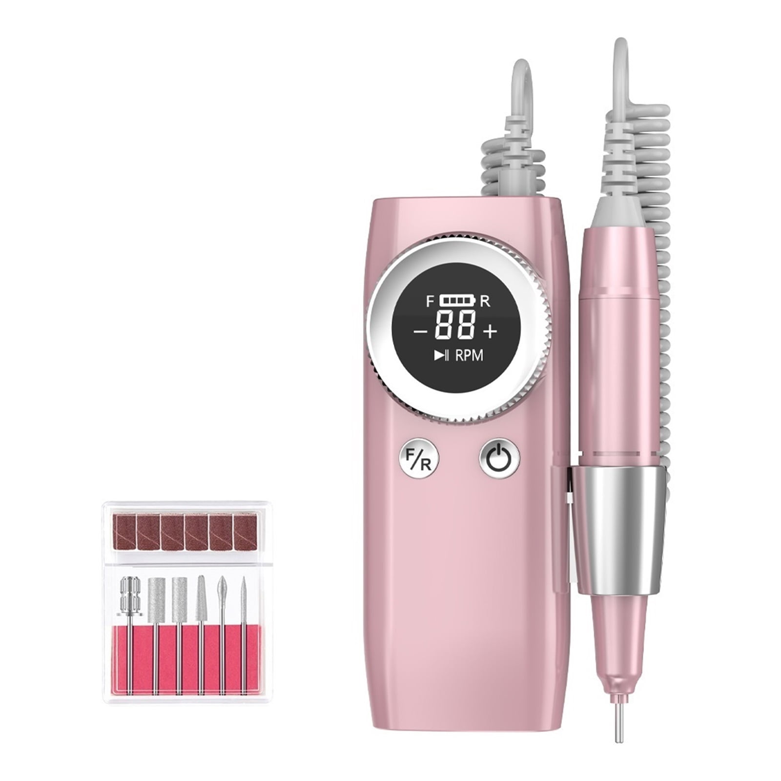 Wireless 45000RPM Nail Machine Manicure Machine Rechargeable Nail Drill Machine Cordless Nail File LED Display For All Gel ,Low Noise