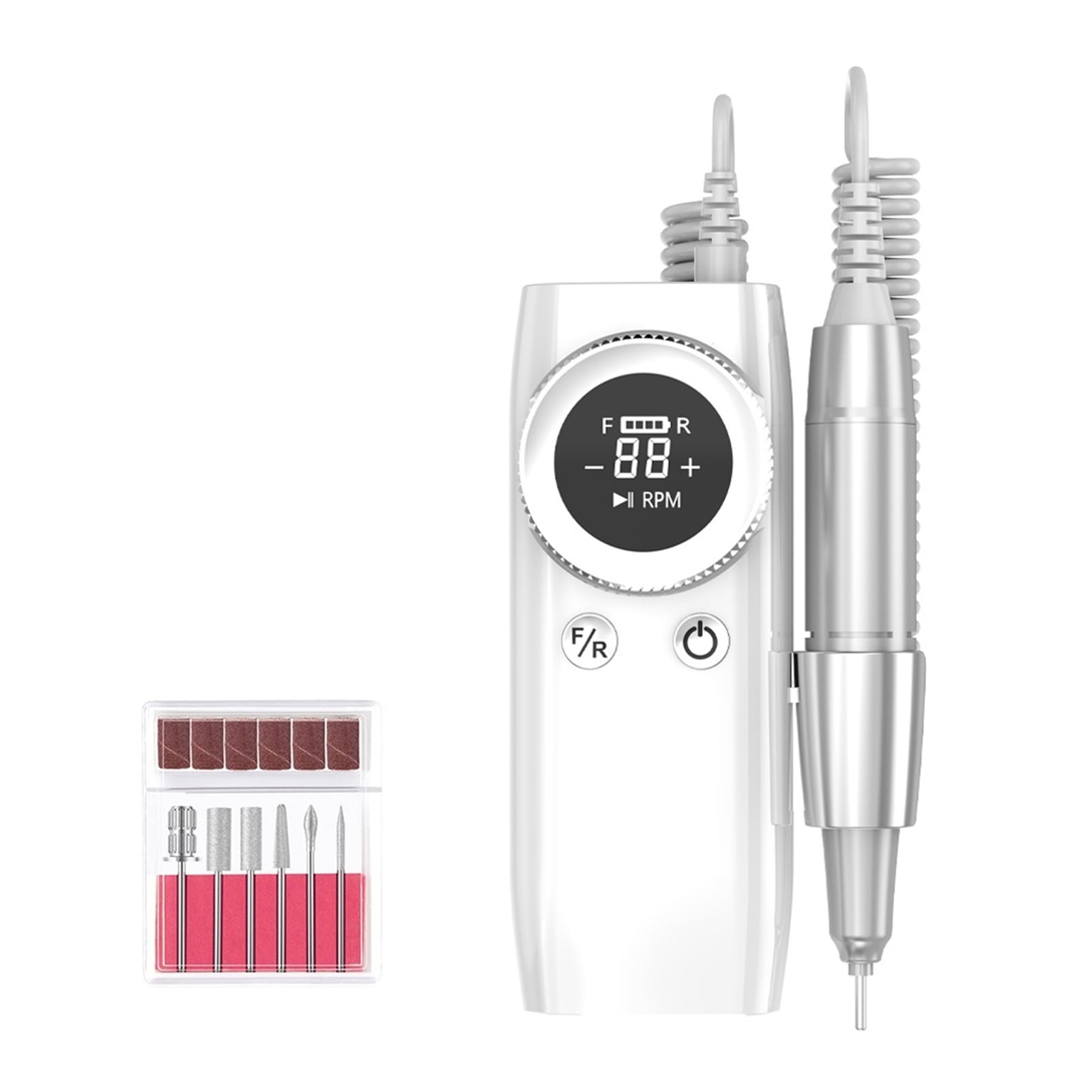 Wireless 45000RPM Nail Machine Manicure Machine Rechargeable Nail Drill Machine Cordless Nail File LED Display For All Gel ,Low Noise