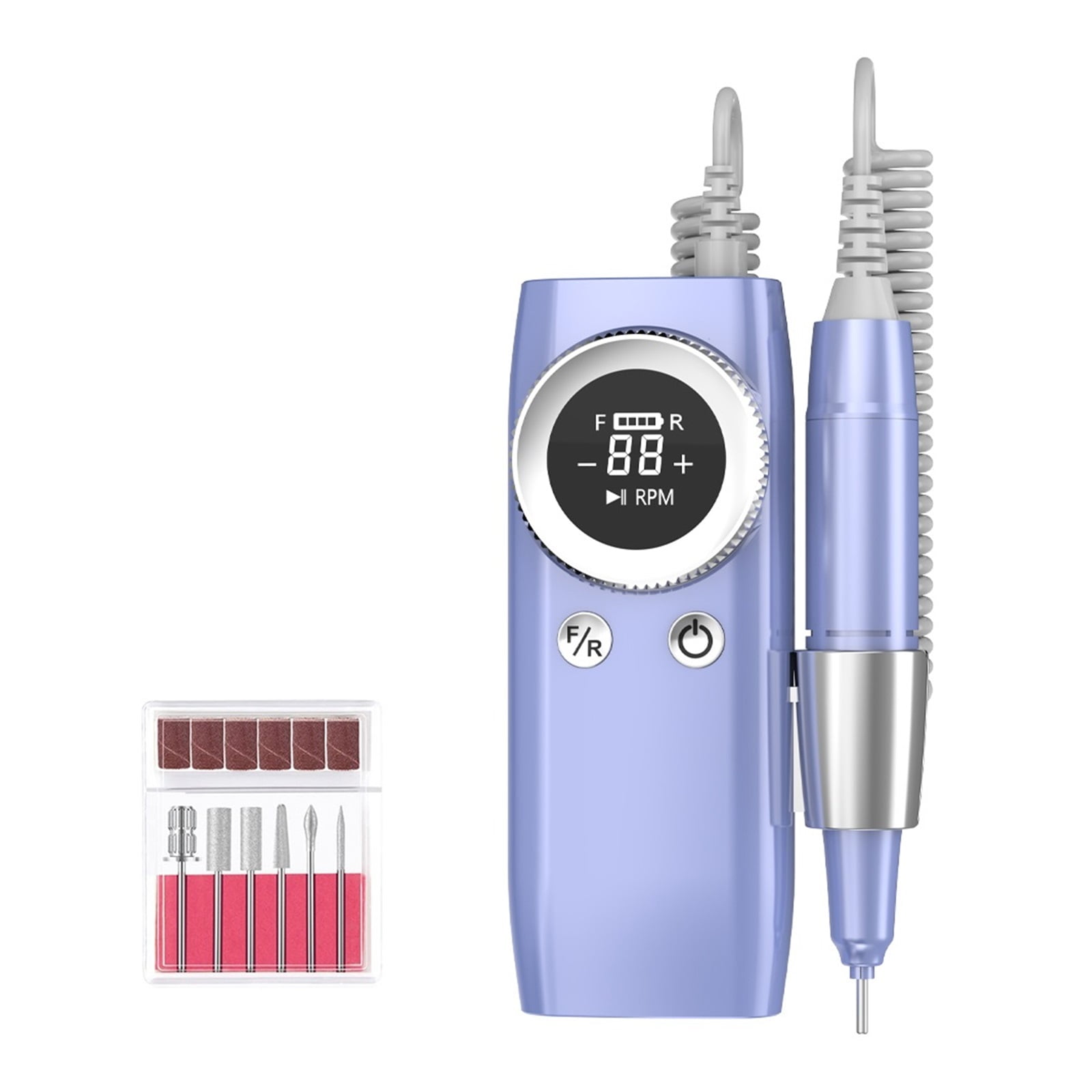 Wireless 45000RPM Nail Machine Manicure Machine Rechargeable Nail Drill Machine Cordless Nail File LED Display For All Gel ,Low Noise