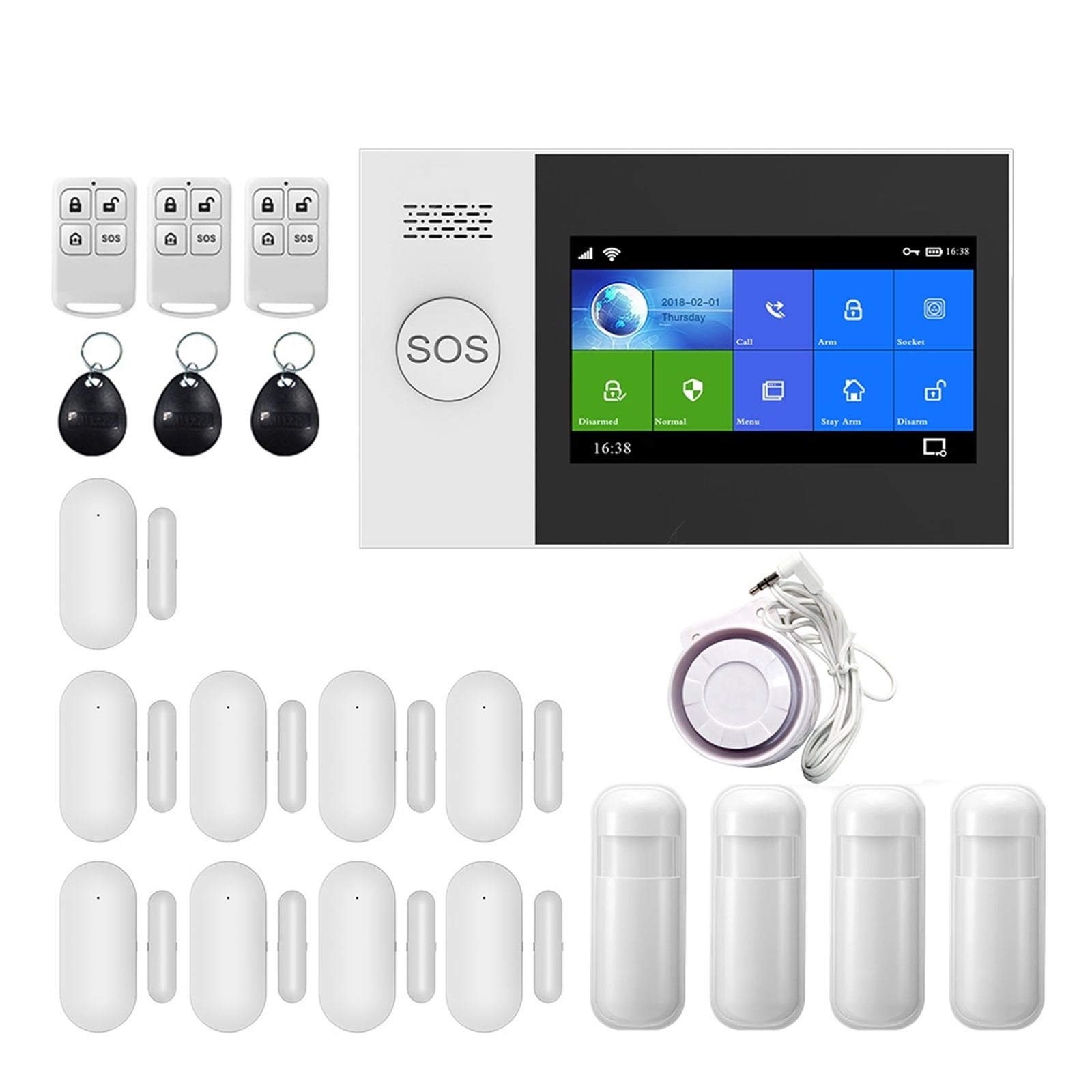 Wireless 4G GSM Home Burglar Security Alarm System SMS Tuya APP Control