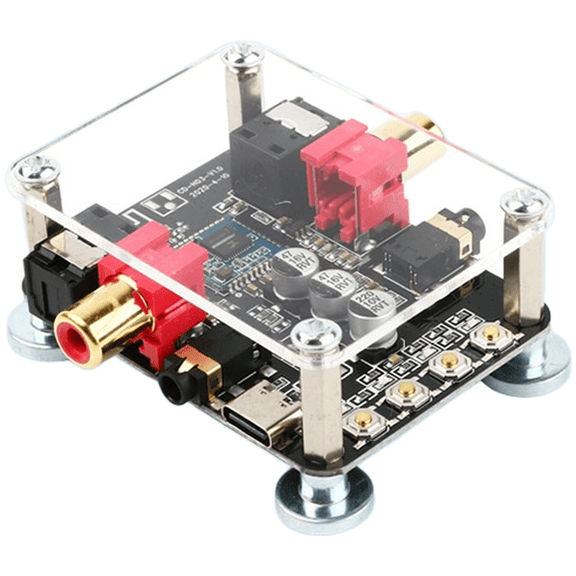 Wireless 5.0 Audio Receiver Board with Optical Coaxial Decoder FM Radio, Hi-Fi 24bit/192kHz Low Latency Transmitter for Home Stereo