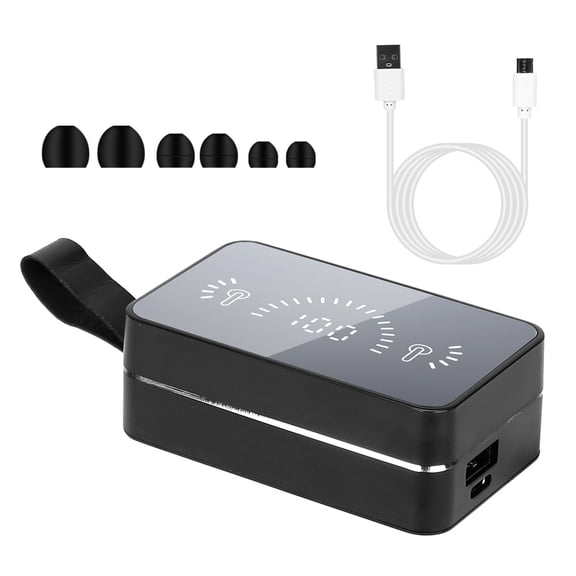 Wireless 5.0 Earbuds, iNova IPX7 Waterproof Touch Control In-Ear Stereo Headsets TWS Noise Canceling Earbuds with LED Display Magnetic Charging Dock