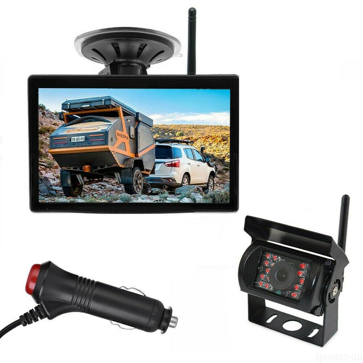 Wireless 5" Monitor Car Truck Rear View System Backup Camera HD Night