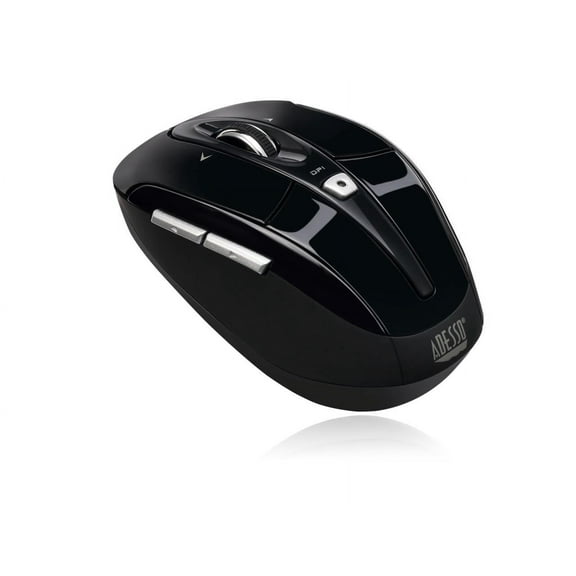 Wireless 5 buttons 4 way scroll programable mini mouse (Black)