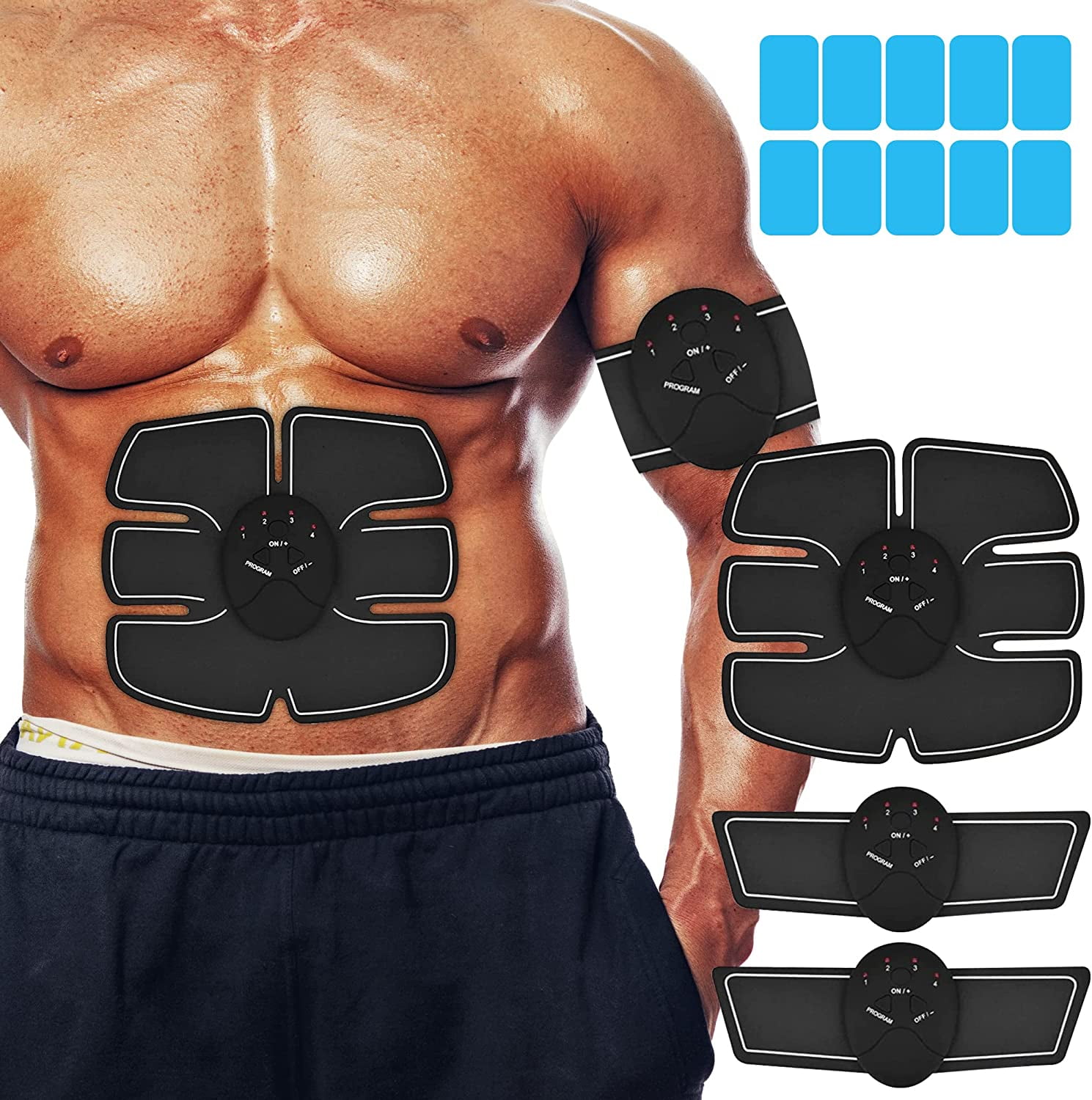 Cheap EMS Wireless Muscle Stimulator Trainer Smart Fitness Abdominal  Training Electric Weight Loss Stickers Body Slimming Massager