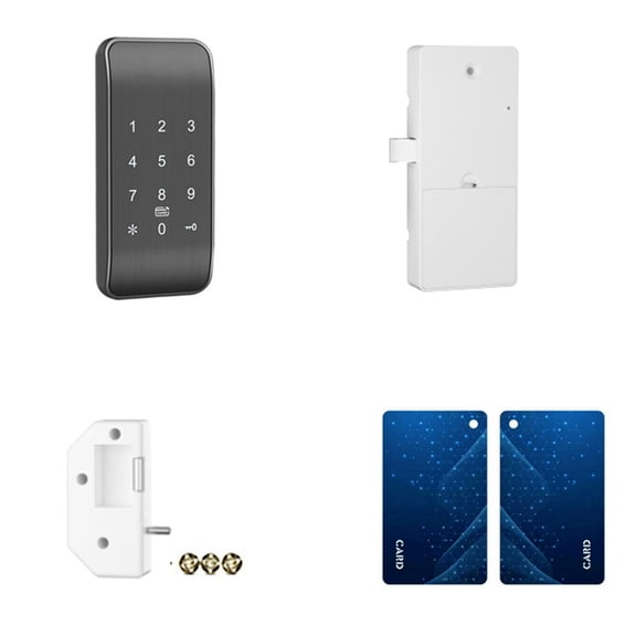 Wireless Access Control Digital Keypad Phone/RFID/Card Password Cabinet Lock for Lockers Upgraded Version(APP)-Black