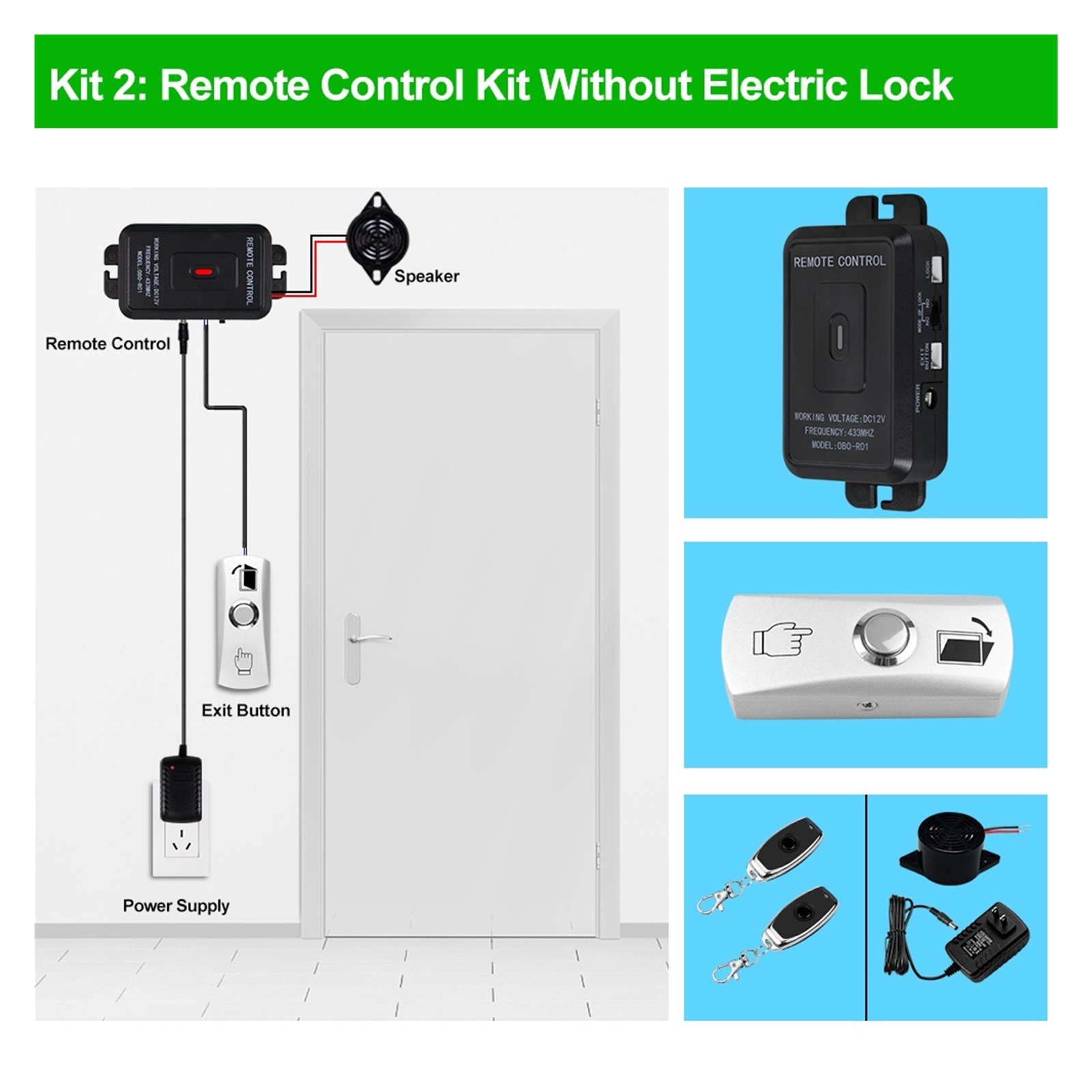 Wireless Access Controller System Kit Remote Control Door Opener