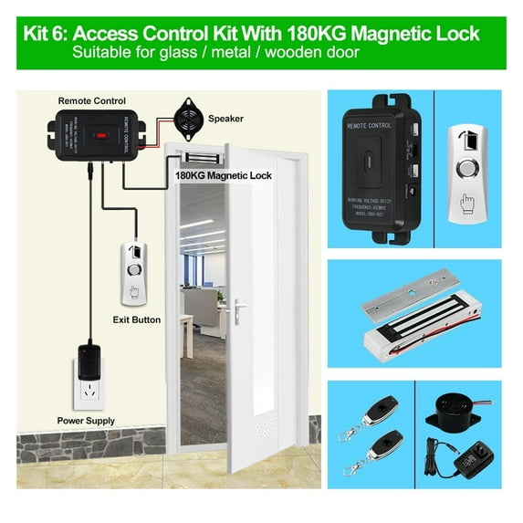 Wireless Access Controller System Kit Remote Control Door Opener Household Electric Lock