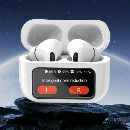 Wireless Active Noise Cancellation Earbuds, BT 5.4 Headphones, Premium Sound Long Distance Connection Headset with Charging Case, Built-in Microphone, Wireless Audio Earbuds, Portable Headset