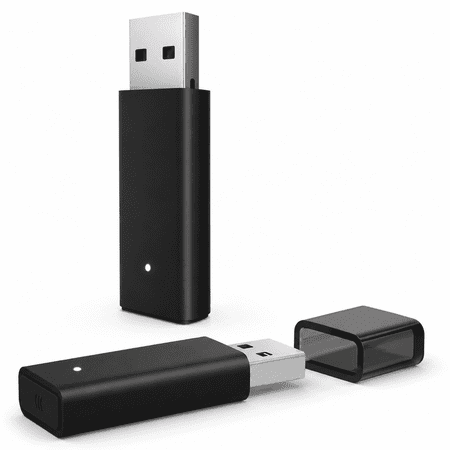 QXWPBV Wireless Adapter for Xbox Controller, USB Receiver for PC, Black