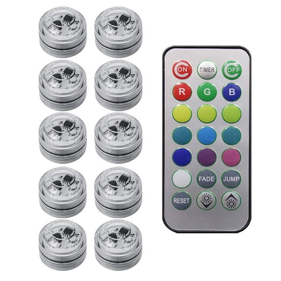 Wireless Adhesive LED Car Interior Ambient Light Auto Roof Foot Atmosphere Lamp Light Colorful With Remote Tail Battery X3G9