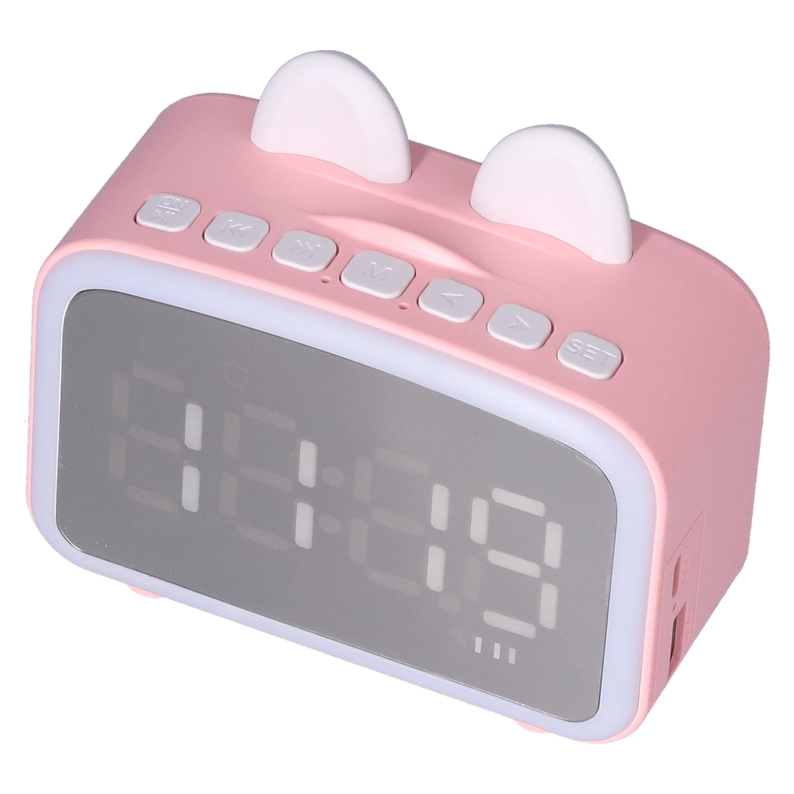 Wireless Alarm Clock Speaker, Mini Cartoon Clock BT Digital Speaker
