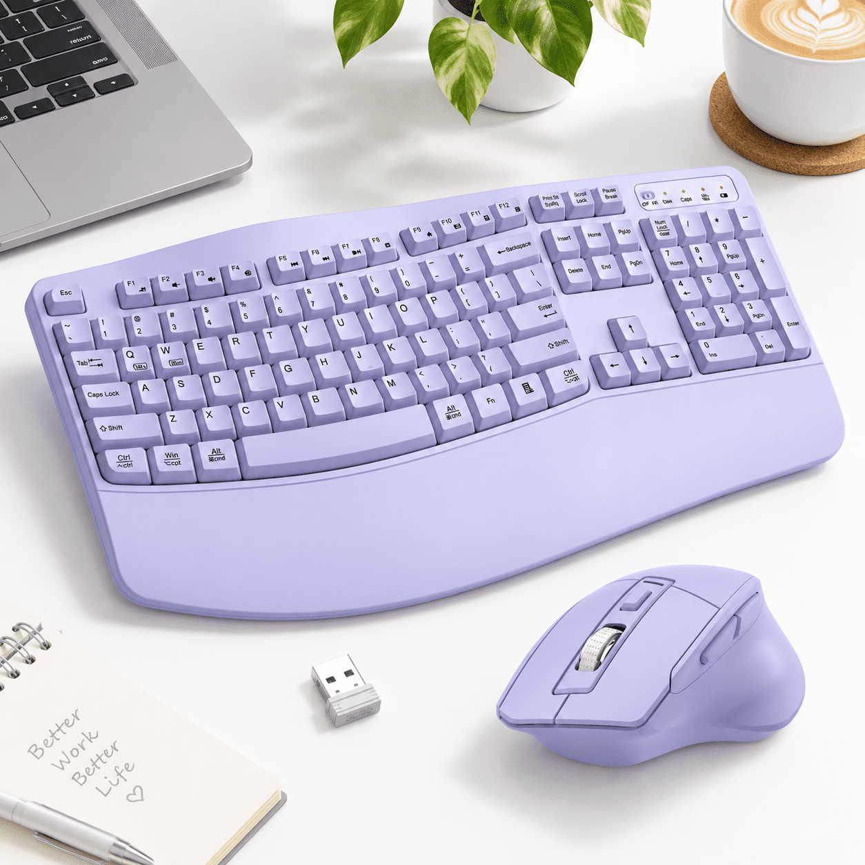 Main Keys Rig Wireless And Mousebo 2.4g Wave Keys(purple) - Walmart.com