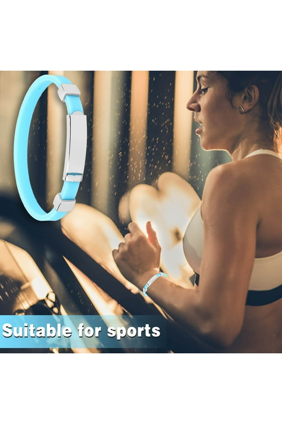 Wireless Anti-Static Bracelets for Women and Men, Sport Magnetic Power Bracelet with Soft Liquid Silica Gel, Increase Balance and Flexibility, Suitable for Indoor and Outdoor Activities(Sky Blue)