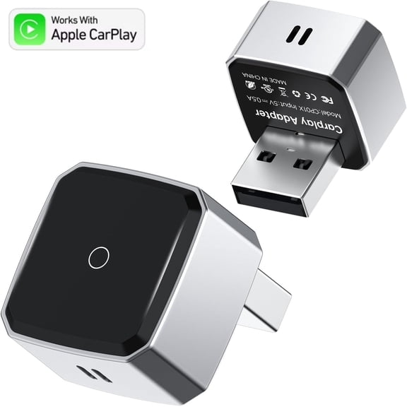 Wireless Apple CarPlay Adapter 2026 Upgrade Wired CarPlay to Wireless, Mini USB Design for Cars 2016+, Fast Stable Connection Car Play for Apple iOS 10+, Plug & Play