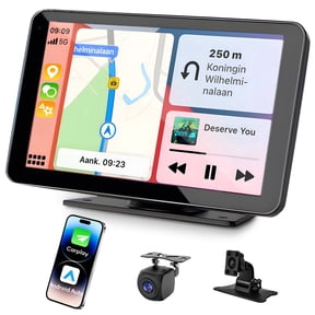 Visiodrive Car In-Dash Audio System Wireless Apple CarPlay and Android Auto, 7 Inch HD Touch Screen, Bluetooth, FM AUX USB, Universal