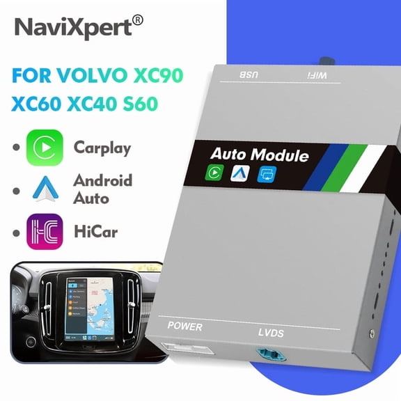 Wireless Apple Carplay Kit V2 Module for Sensus upgrade Volvo XC90/XC60/XC40/S90/S60/V60 Full Vertical Screen Seamless Connectivity