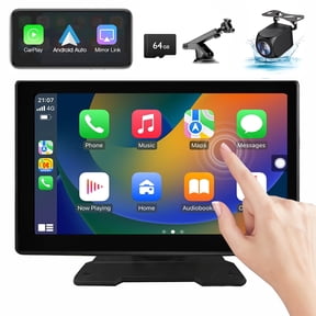 MHCABSR Wireless Apple Carplay Screen 4K Dash Cam 1080p Backup Camera Touchscreen Apple CarPlay and Android Auto 1 Pack 9 Inch