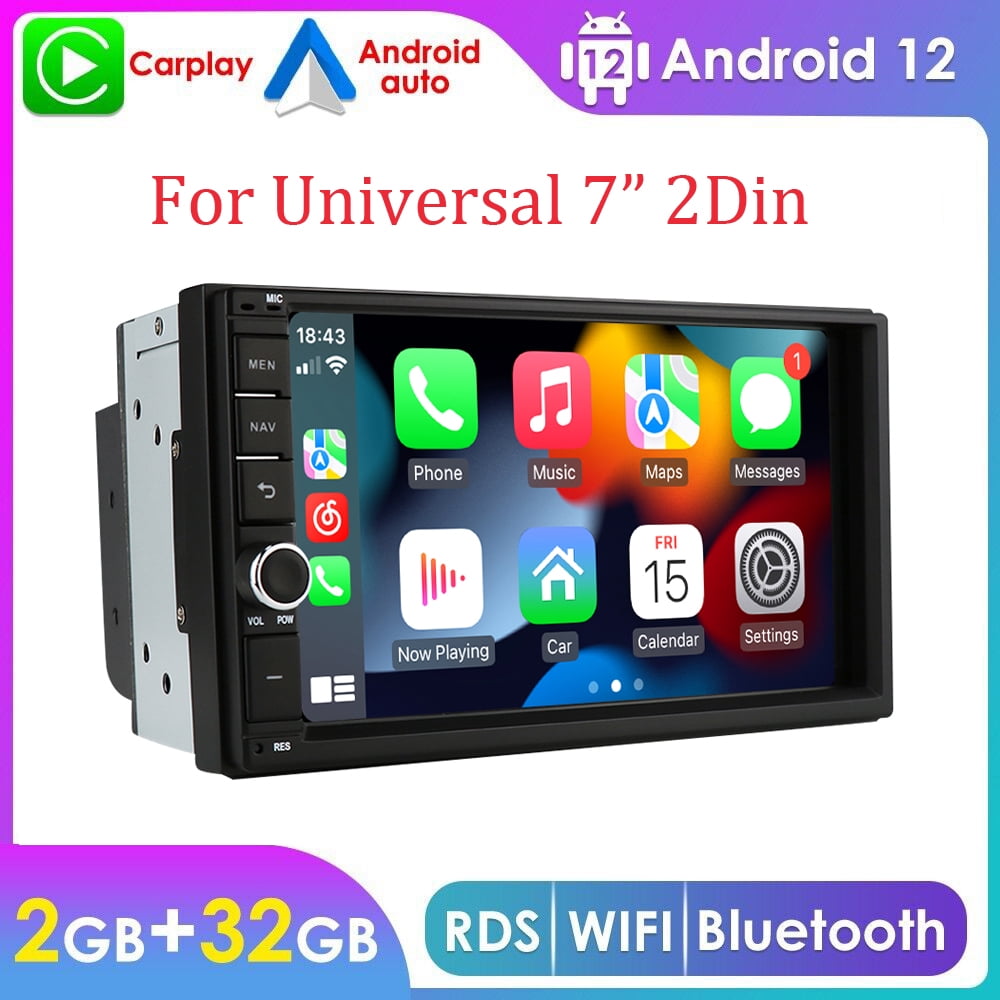 Wireless Apple Carplay Wifi 2+32GB Android Auto Double 2 Din Car Stereo