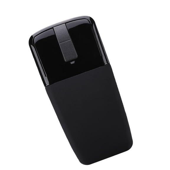 Wireless Arc Mouse, Slim Portable Folding Optical Mouse for Laptop and Computer, Matte Black