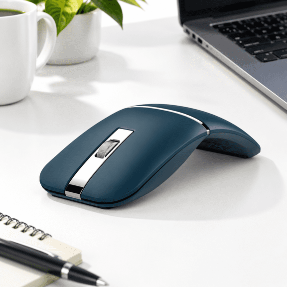 Wireless Arc Travel Mouse 5.0/4.0 & 2.4g Tri-mode Rotating Foldable Mice Type-c Rechargeable Multi-device For Laptop Pcbook Chrom