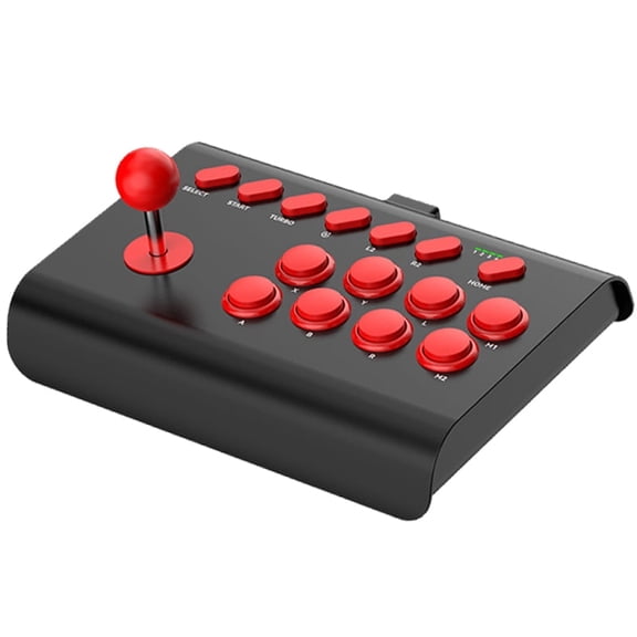 Wireless Arcade Fight Stick for PC/P4/Switch – Multi-Platform BT Joystick Controller with Macro and TURBO, for Android