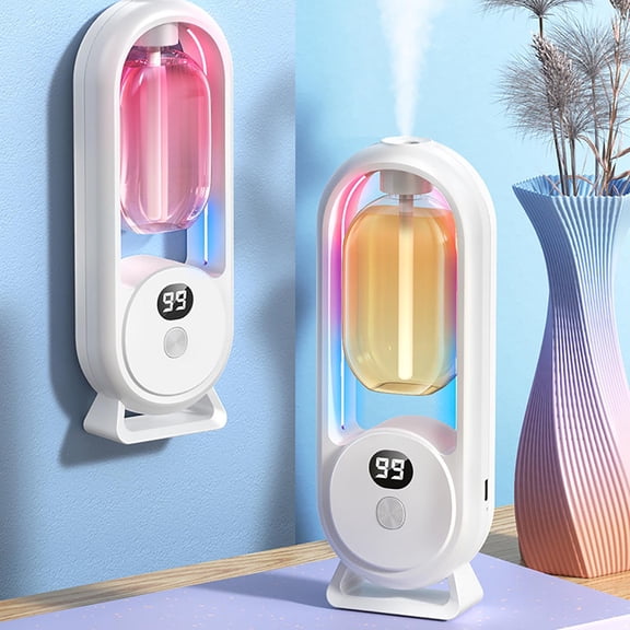 Wireless Aromatherapy Diffuser 50ml Digital Display Fragrance Sprayer with Color Light Five Levels Adjustable for Home Hotel Restroom Air Freshening Stylish Finds for Less