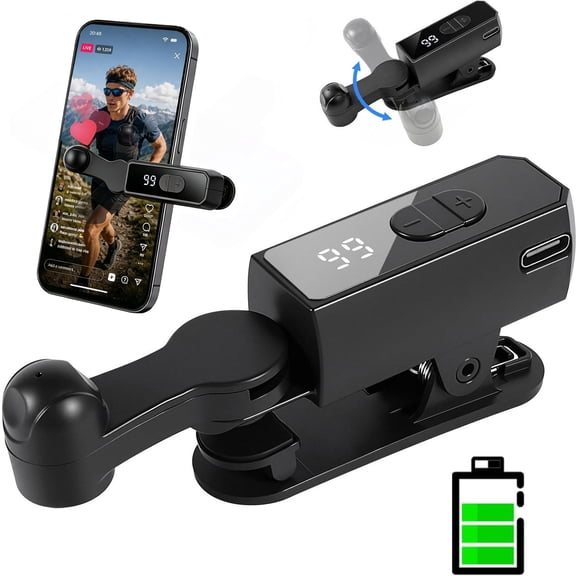 Wireless Auto Clicker for iPhone & Android, 107 Adjustable Speed Levels, Rechargeable Screen Tapper for Live Stream Likes, Games & Flash Purchases(Black)