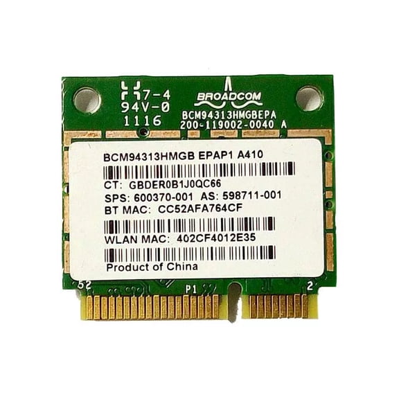 Wireless BCM4313 BCM94313HMGB bcm94313 Wlan 802.11b/g/n Bluetooth 4.0 Card 600370-001 for G4 G6 CQ32 DV6 DV7 DM4 DM7