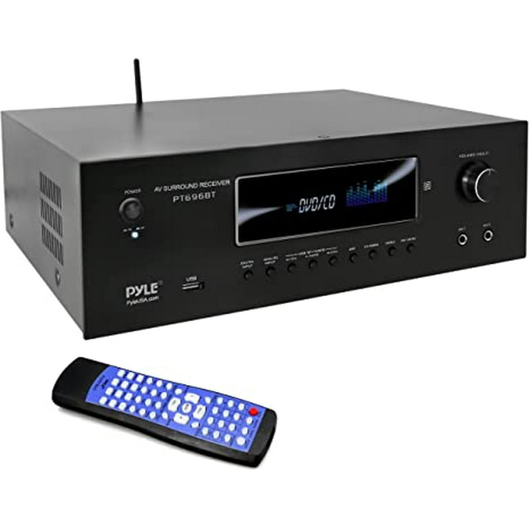patologisk dommer at tilføje Wireless BT Streaming Home Theater Receiver - 5.2-Ch Surround Sound Stereo  Amplifier System with 4K Ultra HD Support, HDMI/MP3/USB/AM/FM Radio (1000  Watt MAX) - Walmart.com