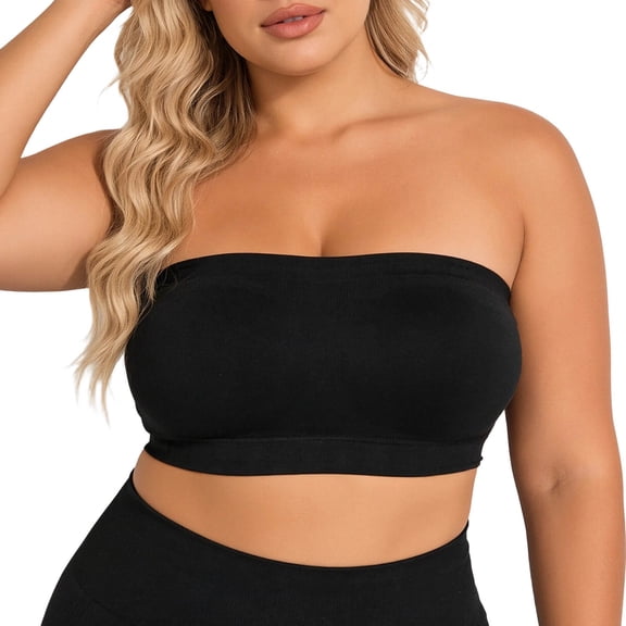 Wireless Backless Bra Seamless Comfort Strapless Support With Convertible Removable Silicone Grip Bandeau For Women
