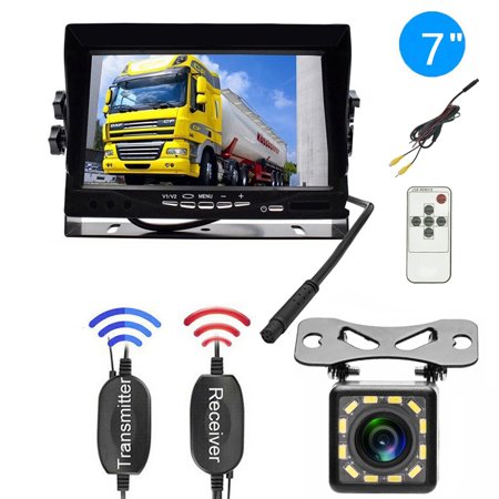 Wireless Backup Camera Car Rear View 7" Monitor HD Parking System Night Vision