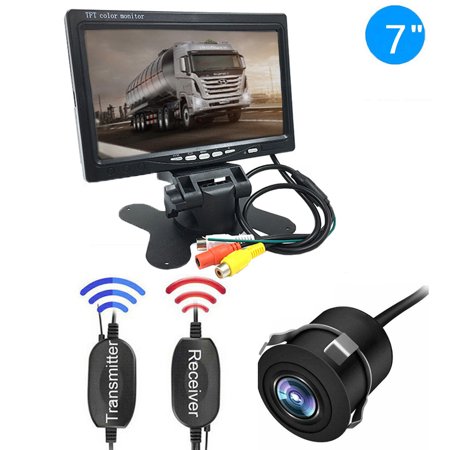Wireless Backup Camera Car Rear View 7" Monitor HD Parking System Night Vision
