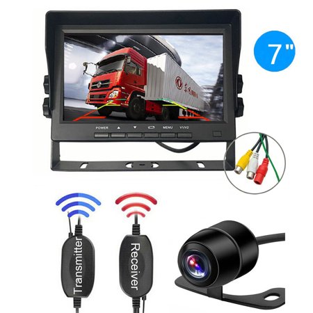 Wireless Backup Camera Car Rear View 7" Monitor HD Parking System Night Vision